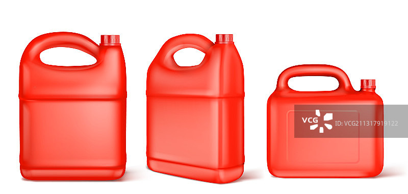 红色塑料燃料桶图片素材