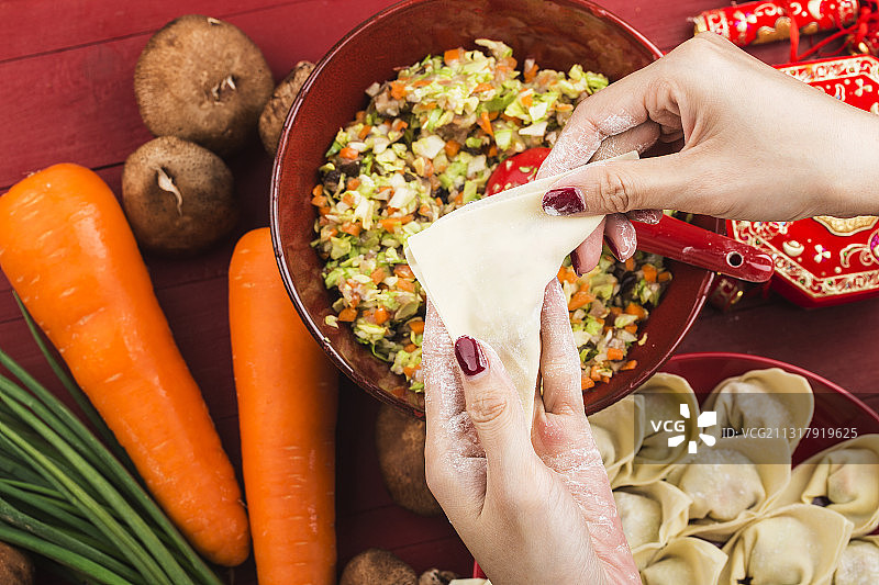 包饺子图片素材