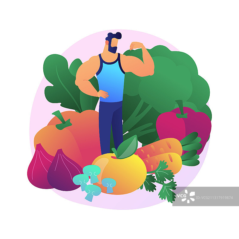 素食主义抽象概念图片素材