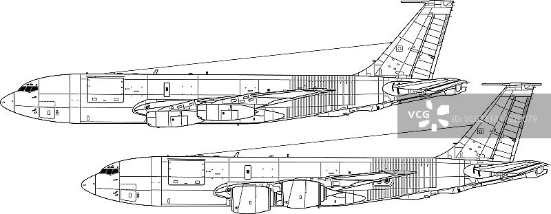 波音KC-135同温层加油机图片素材