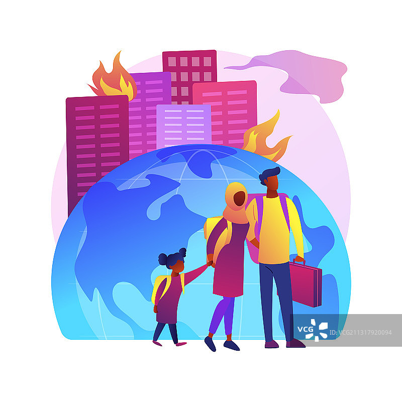 被迫迁移抽象概念图片素材