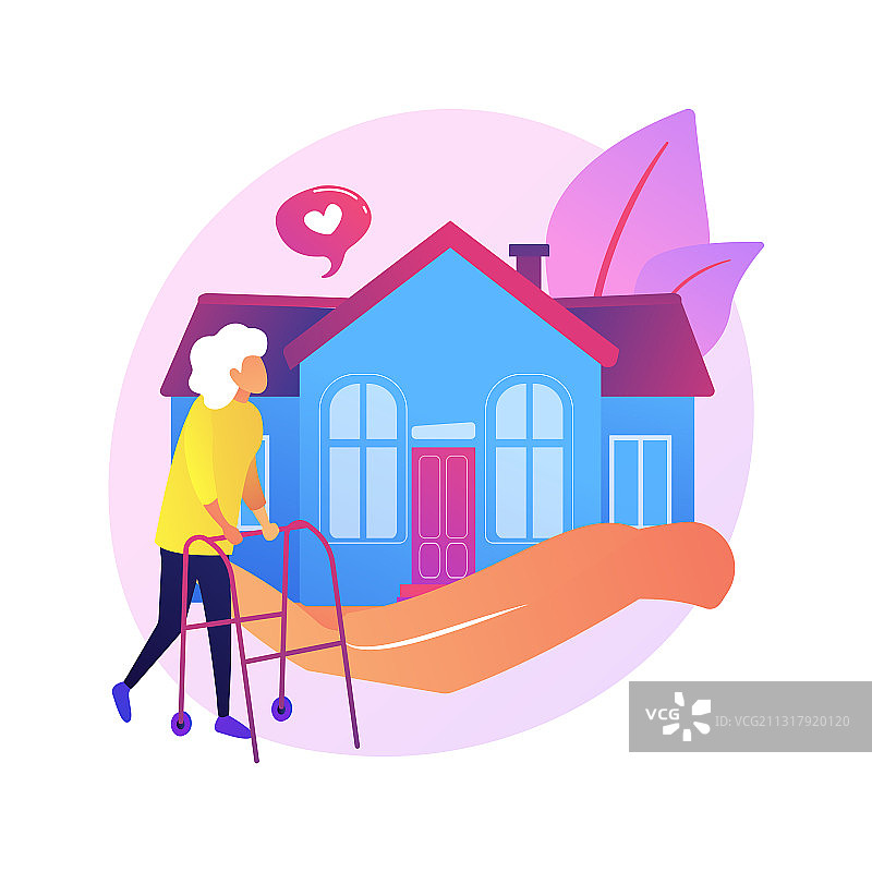 家庭帮助抽象概念图片素材