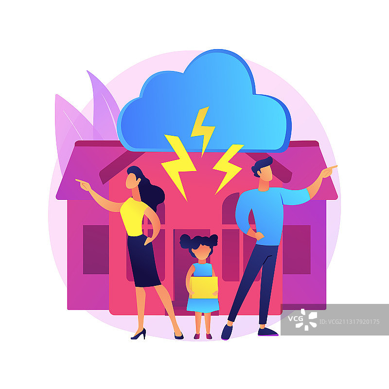 儿童监护权抽象概念图片素材