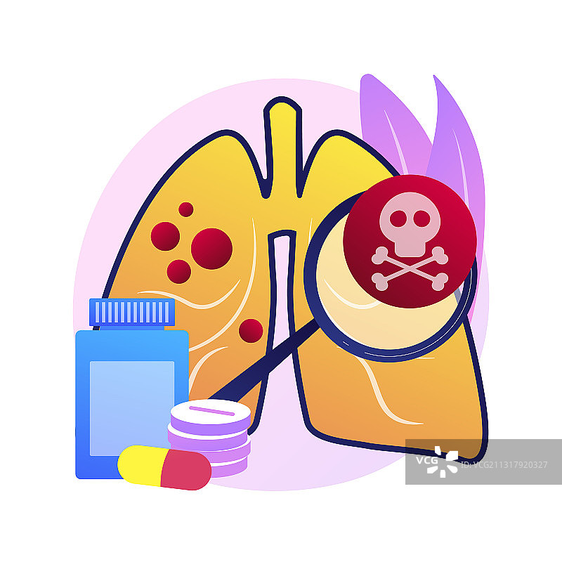 下呼吸道感染抽象概念图片素材