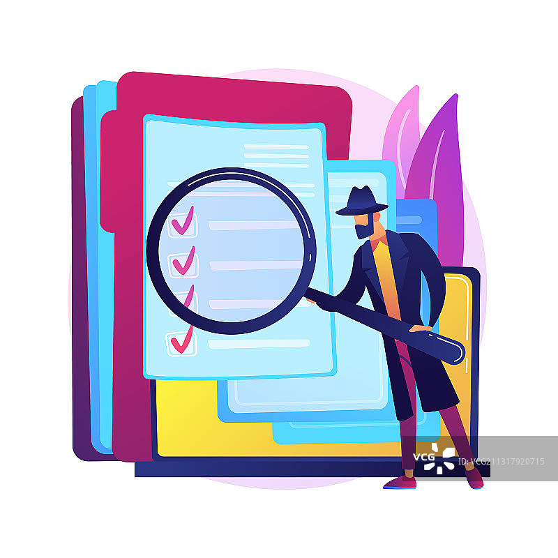 私人调查抽象概念图片素材