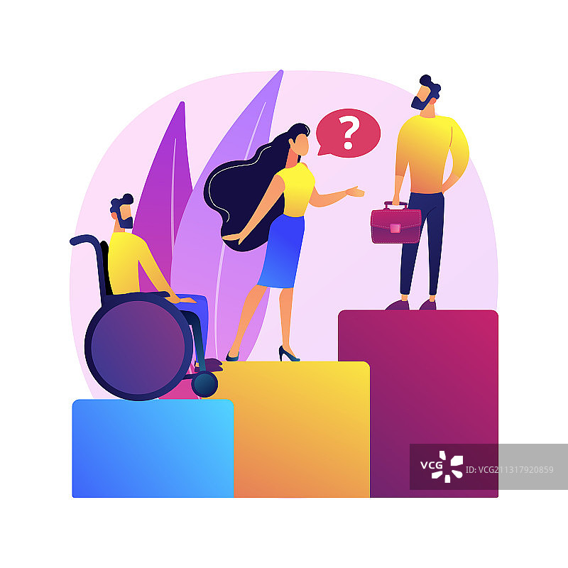 工作场所歧视抽象概念图片素材