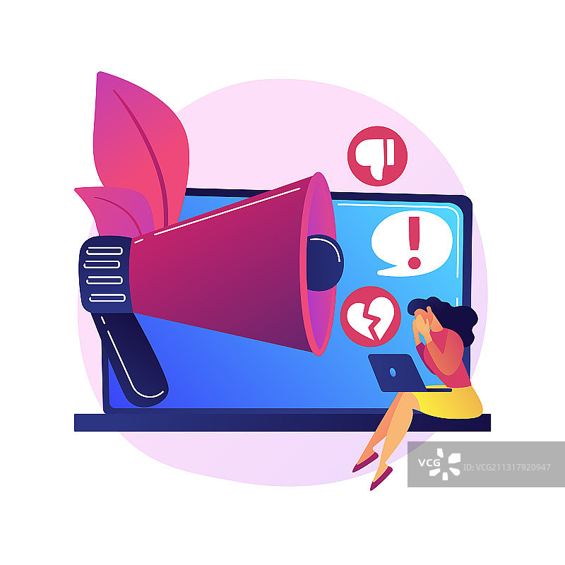 网络欺凌概念隐喻图片素材