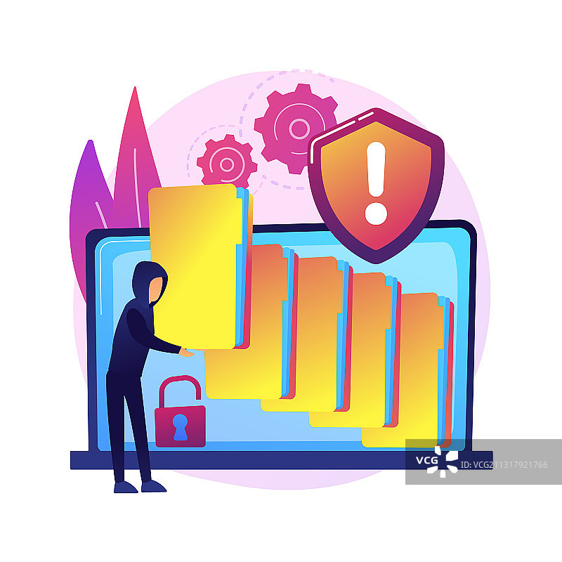 数据泄露抽象概念图片素材