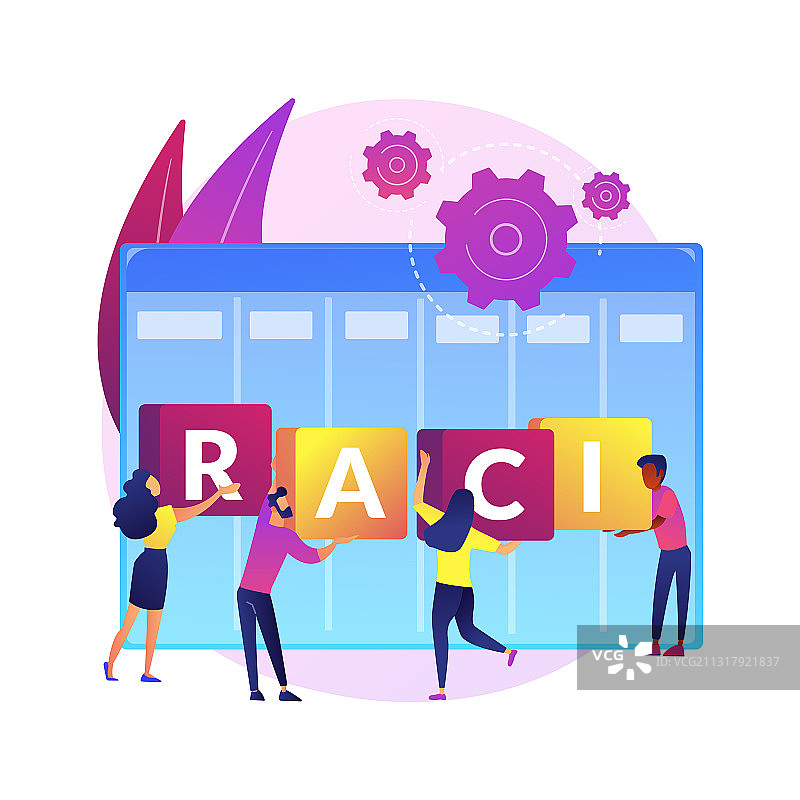 RACI矩阵抽象概念图片素材