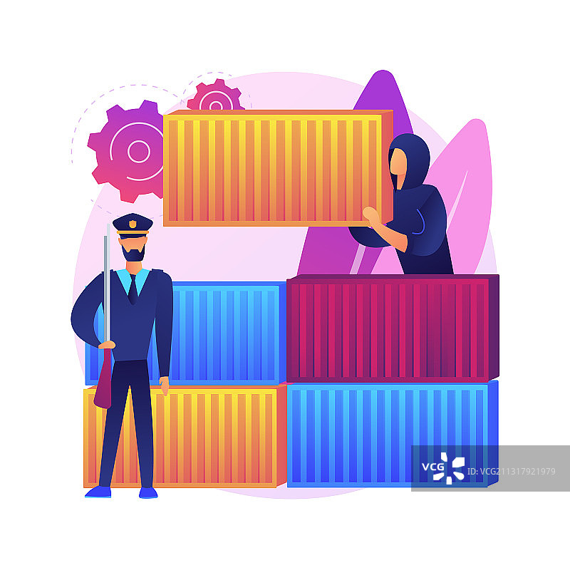 走私抽象概念图片素材