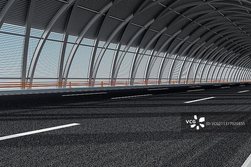 三维制作高速公路和穹顶图片素材