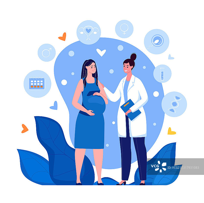 孕妇和医生图片素材