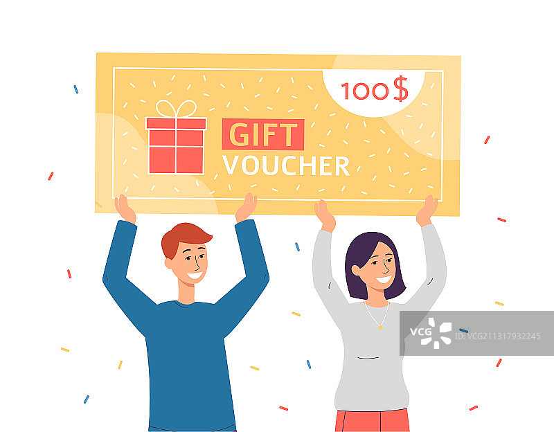 人们持有礼券的积分计划图片素材