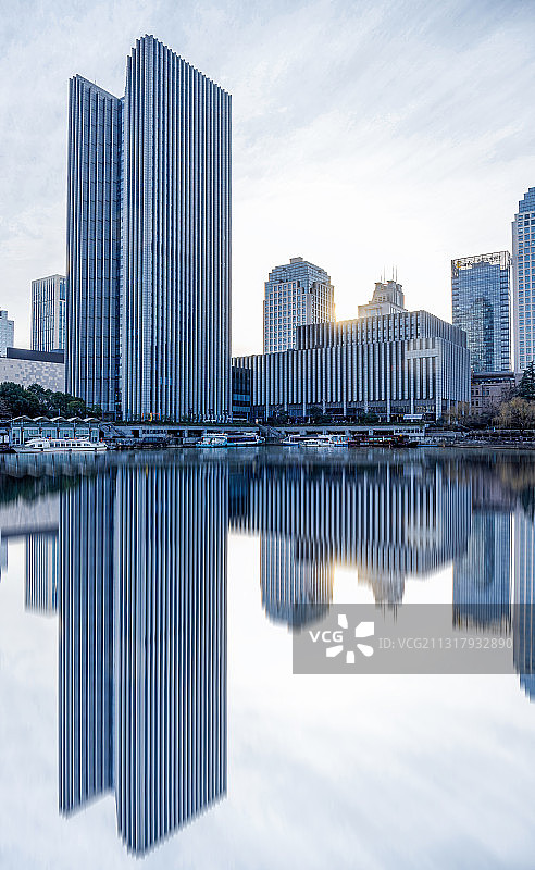 杭州武林门码头商业区风光图片素材