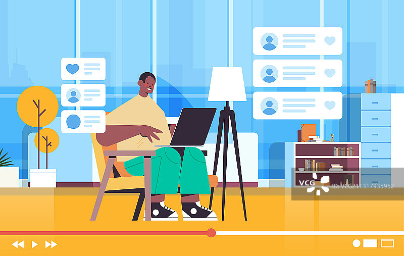 科技博主录制在线视频博客图片素材