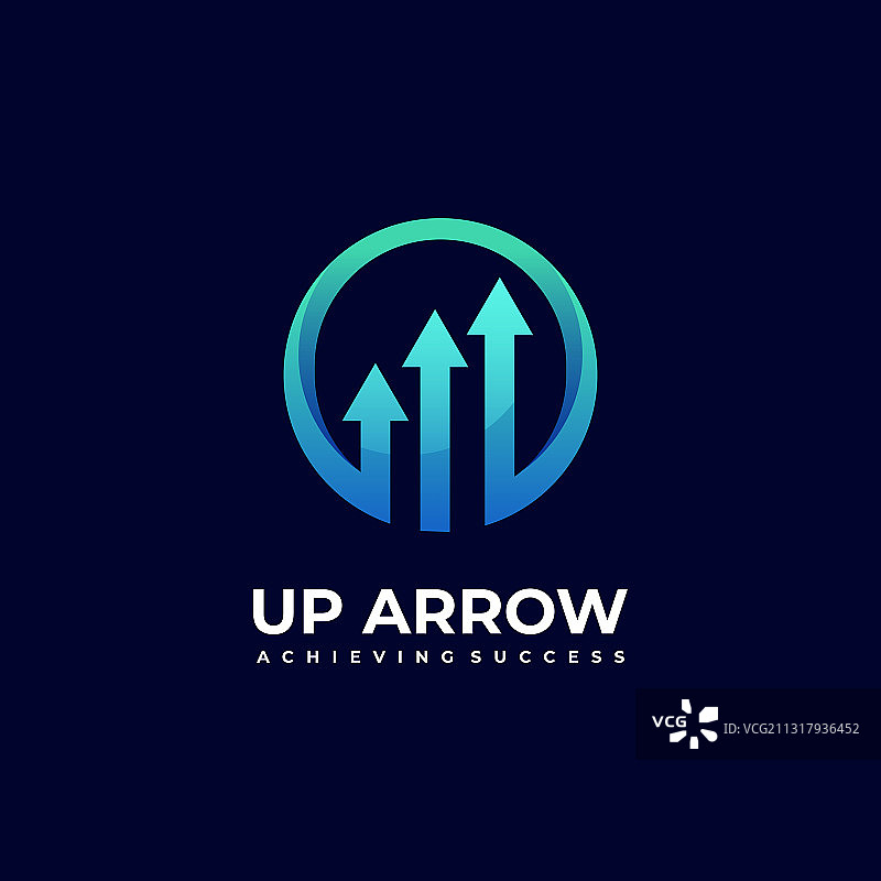 渐变彩色箭头logo图片素材