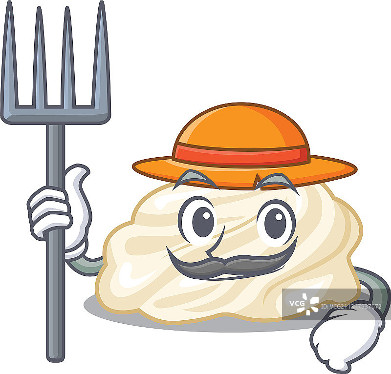 快乐农民与奶油卡通形象图片素材