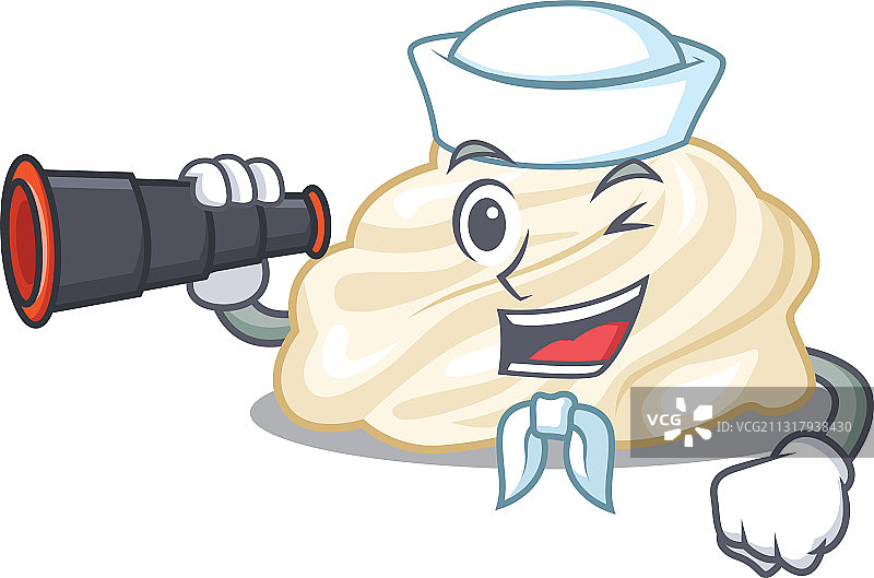 做水手的搅打奶油图片素材