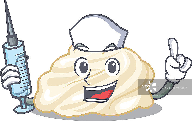 一位热情的奶油护士图片素材