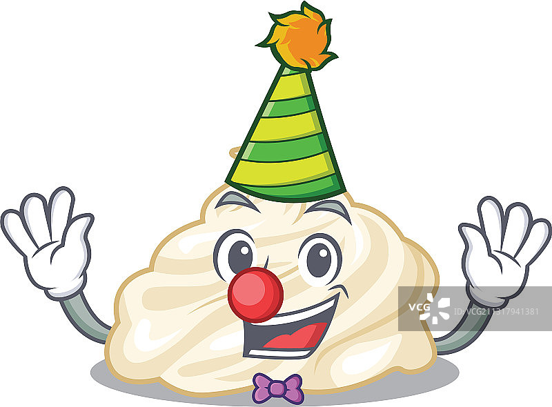 卡通人物：滑稽的小丑奶油图片素材