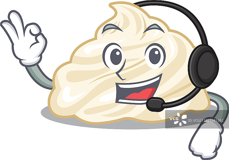 快乐的奶油吉祥物设计图片素材