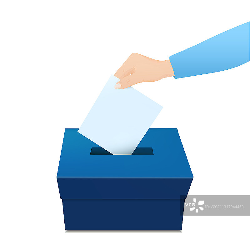 带手的选举投票箱模板图片素材