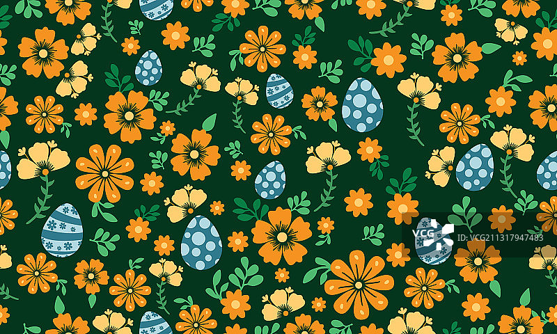 现代复活节彩蛋图案背景图片素材