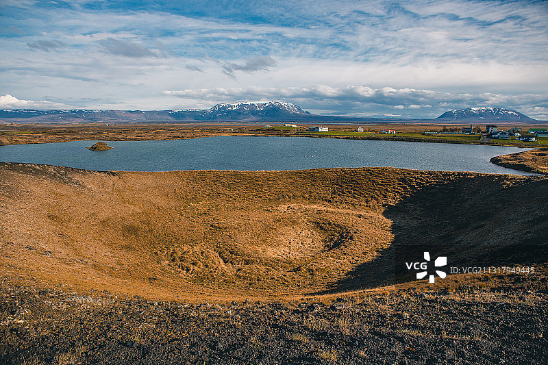 冰岛，米湖，火山口，夏天，晴天图片素材