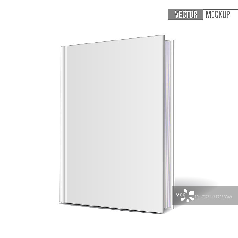 白色背景上的竖立模板书图片素材