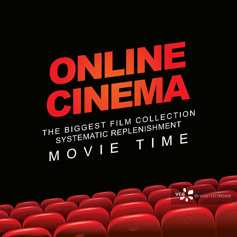 带空电影院的在线电影院banner图片素材