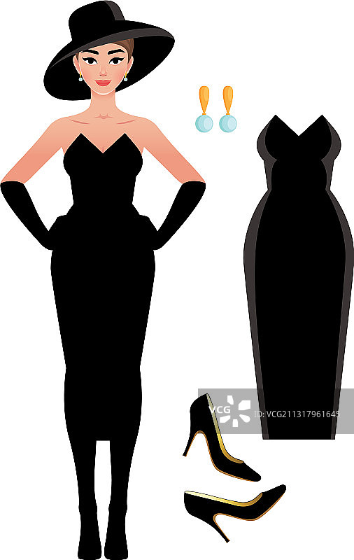 法式奥黛丽风格图片素材