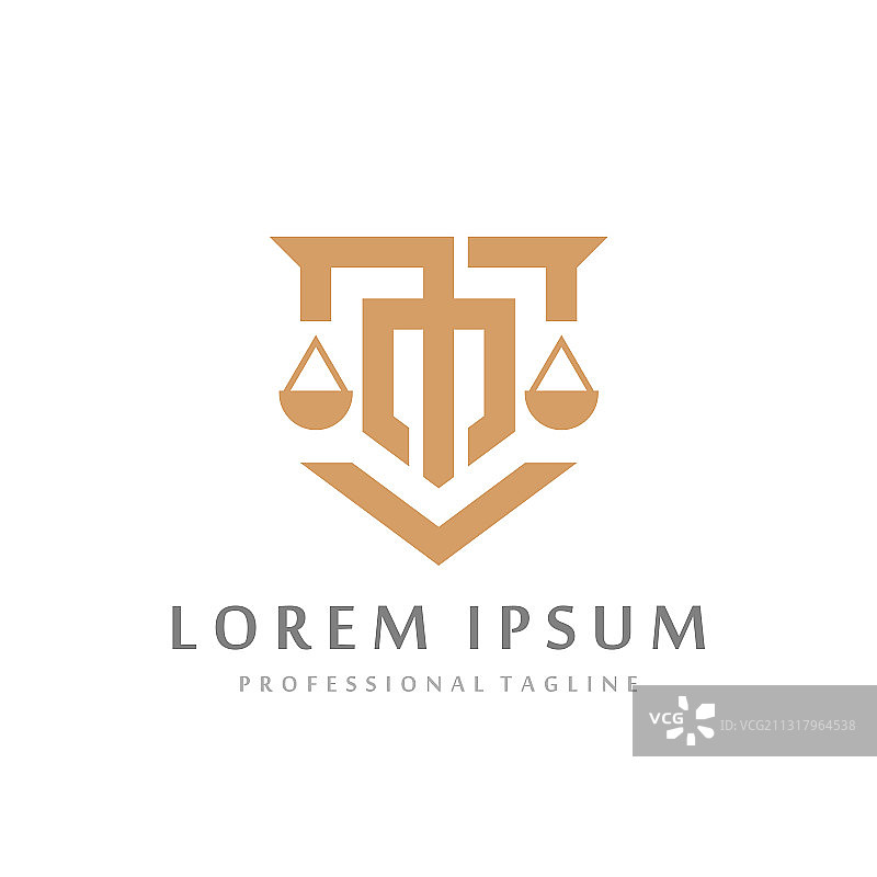 优雅的律师事务所商务logo设计图片素材