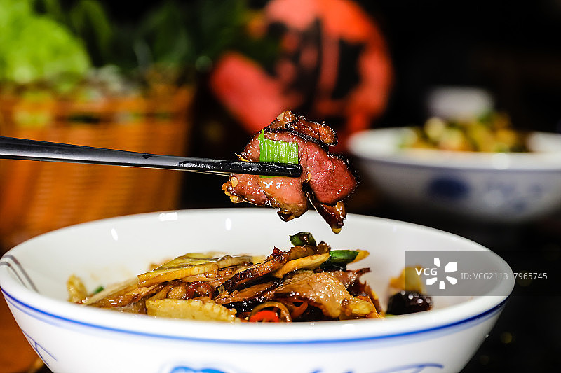 冬笋腊肉图片素材