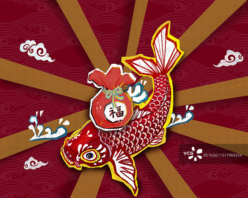 锦鲤红包福袋图片素材