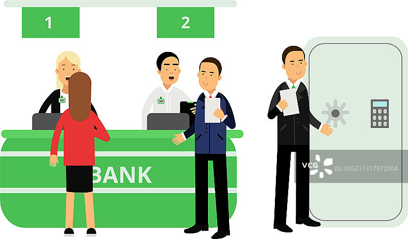 银行客户和员工服务客户图片素材