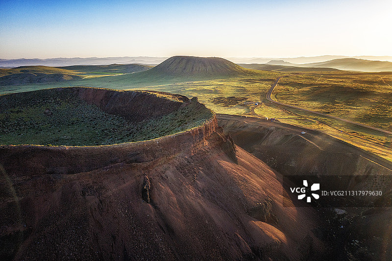 内蒙古乌兰察布市的乌兰哈达火山6号火山图片素材