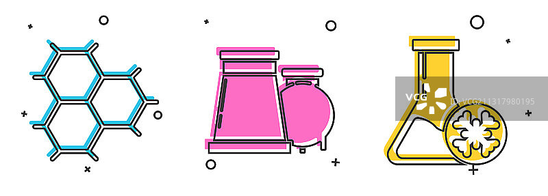 苯环化学分子式套装图片素材