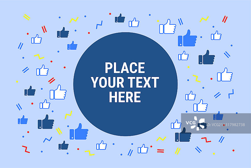 Facebook点赞概念抽象背景图片素材