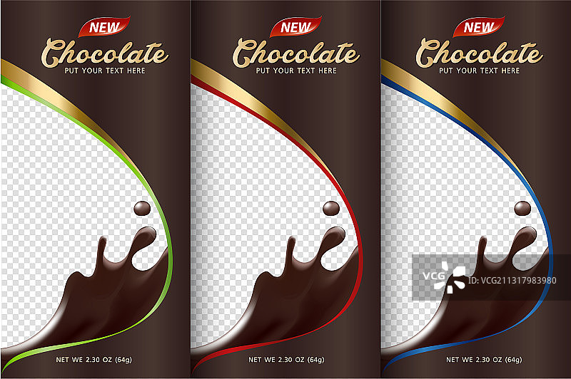 潮流奢华巧克力棒包装设计图片素材