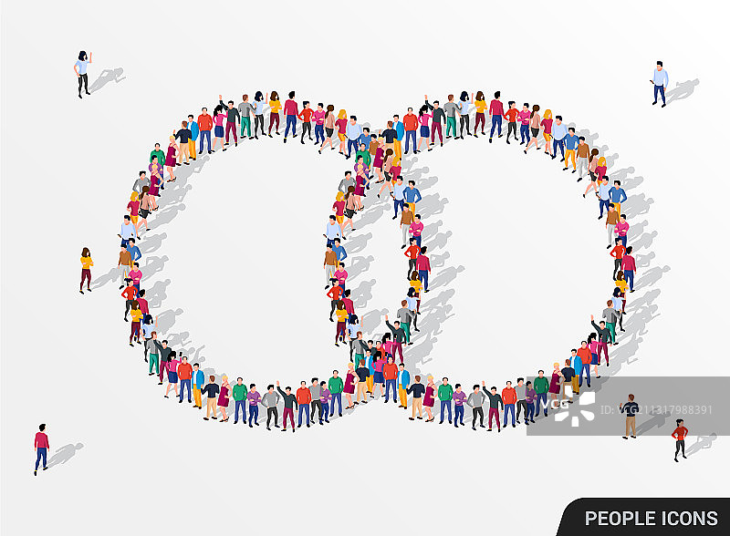 组成两队的大群人图片素材