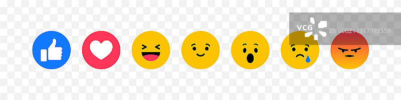 Facebook表情符号图标图片素材