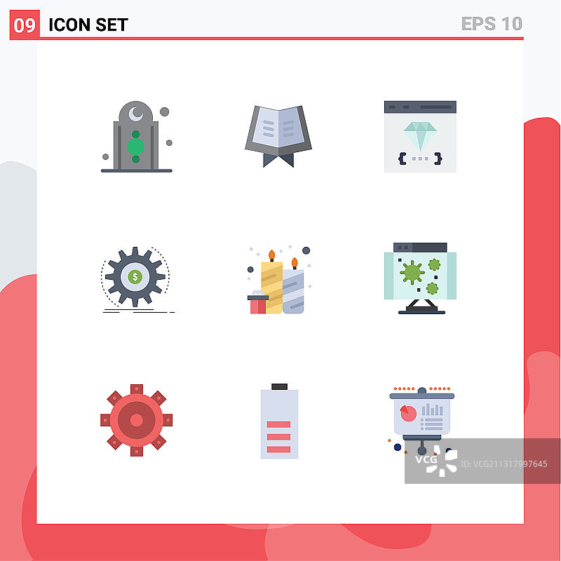 股票图标包9行符号和符号图片素材