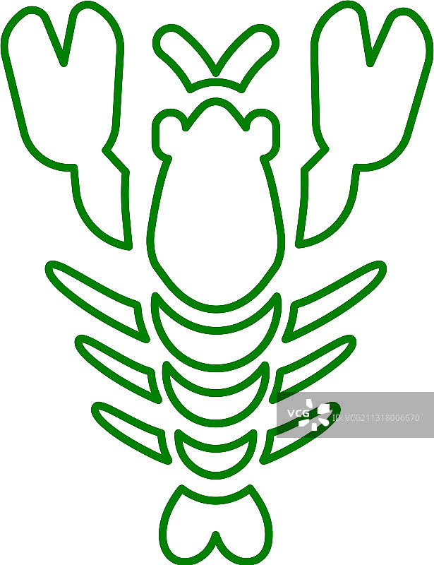 对虾龙虾线条图标图片素材