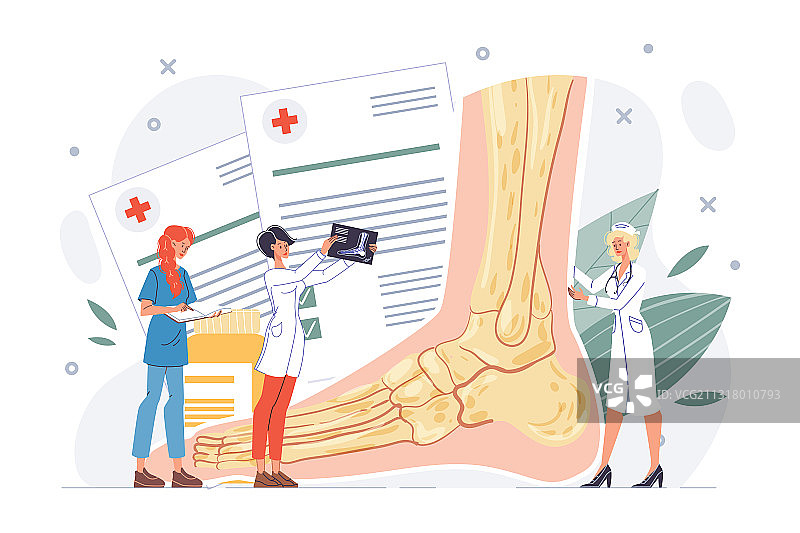 足部或踝部外伤扭伤诊断治疗图片素材