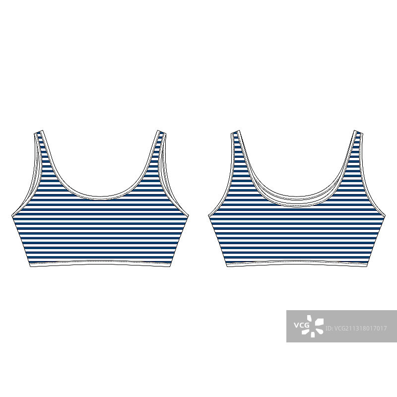 运动短款背心技术草图图片素材