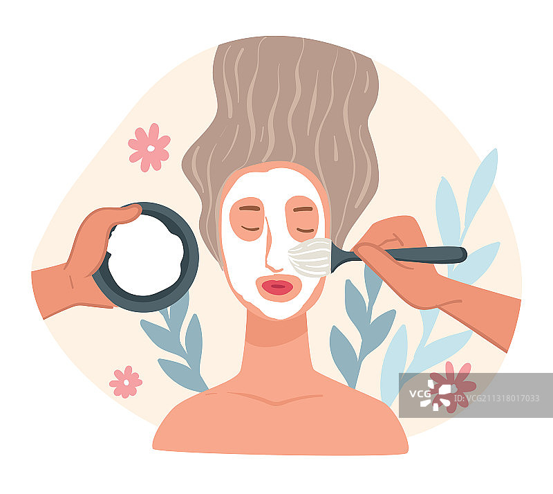 美容院程序和护肤应用图片素材