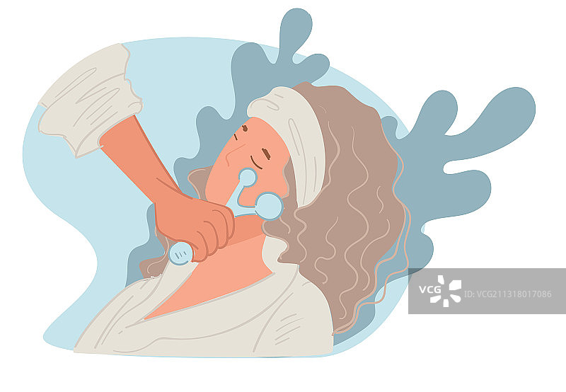 美容院面部按摩滚轮工具图片素材