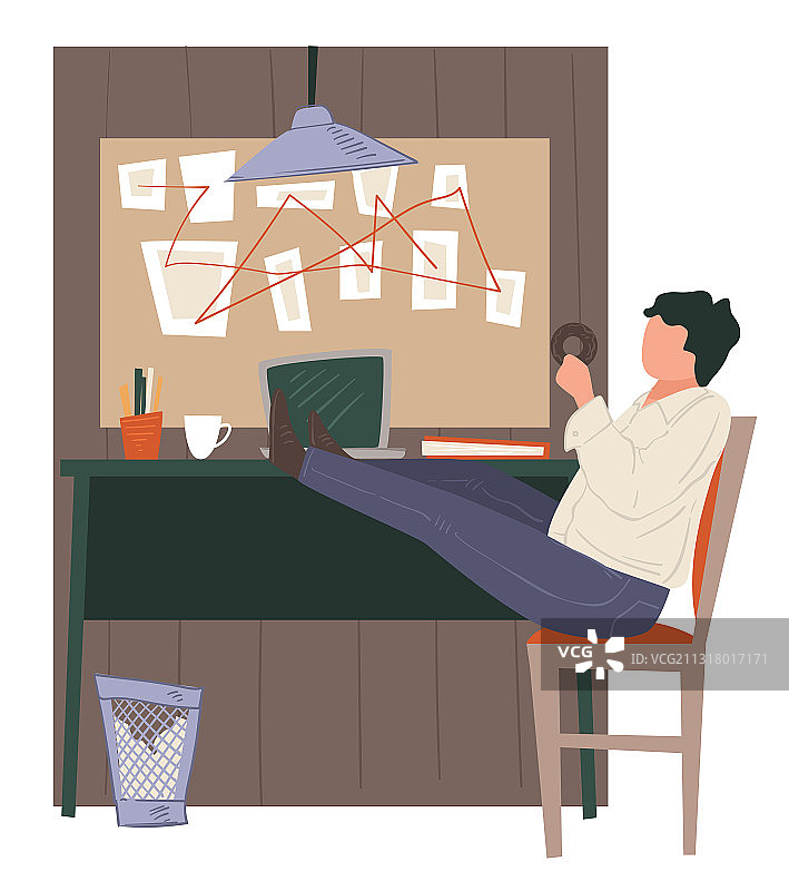 带有信息的职场侦探板图片素材