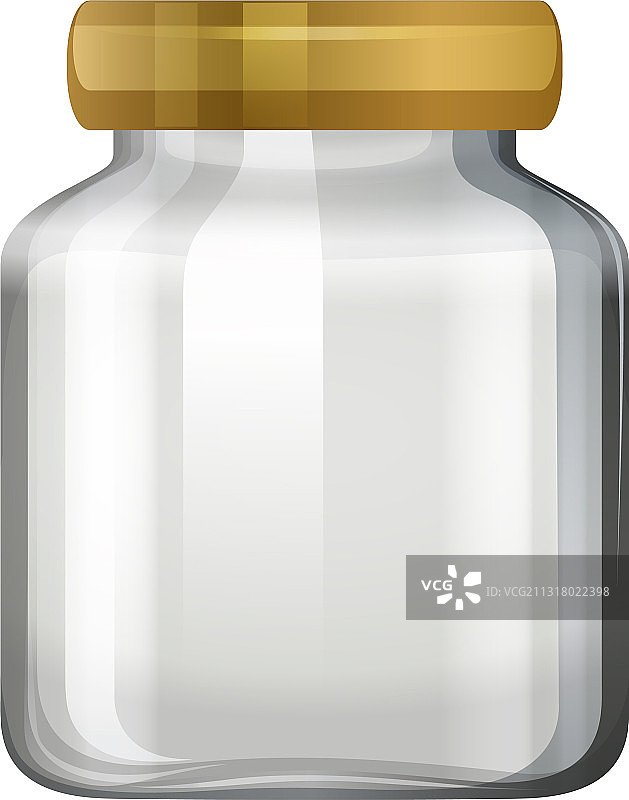 白色背景上的空玻璃罐图片素材