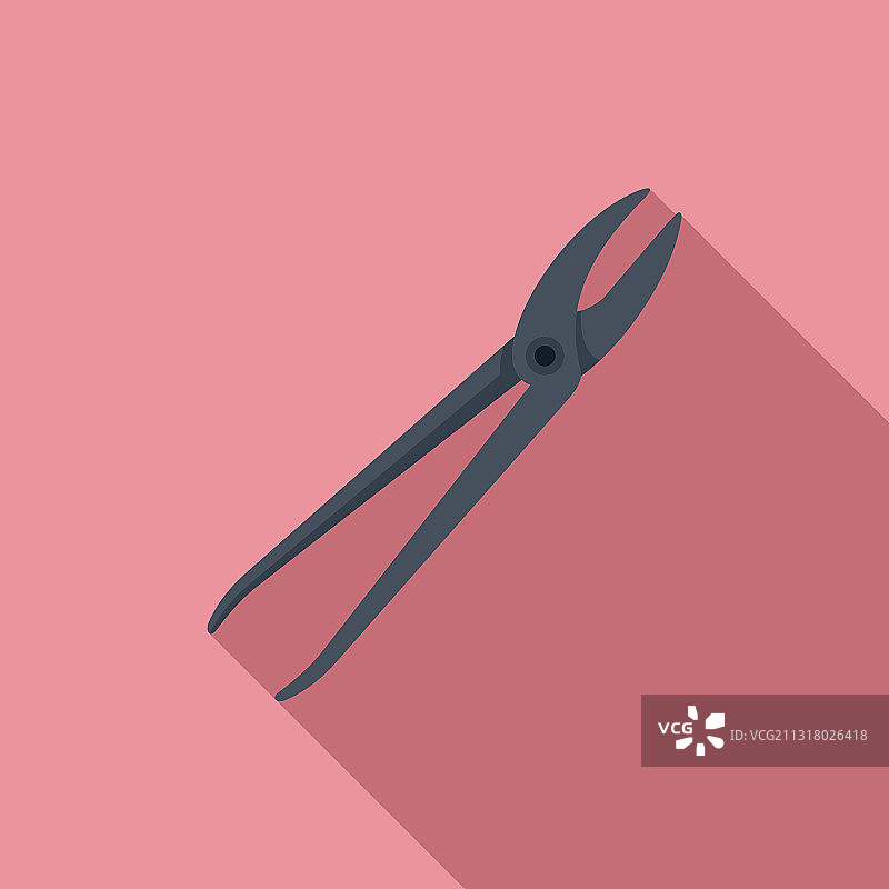 修鞋钢制工具扁平风格图标图片素材